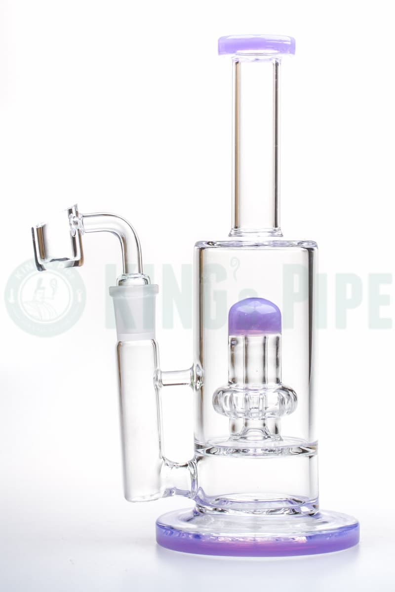 UFO Showerhead Perc Dab Rig with Purple Accent