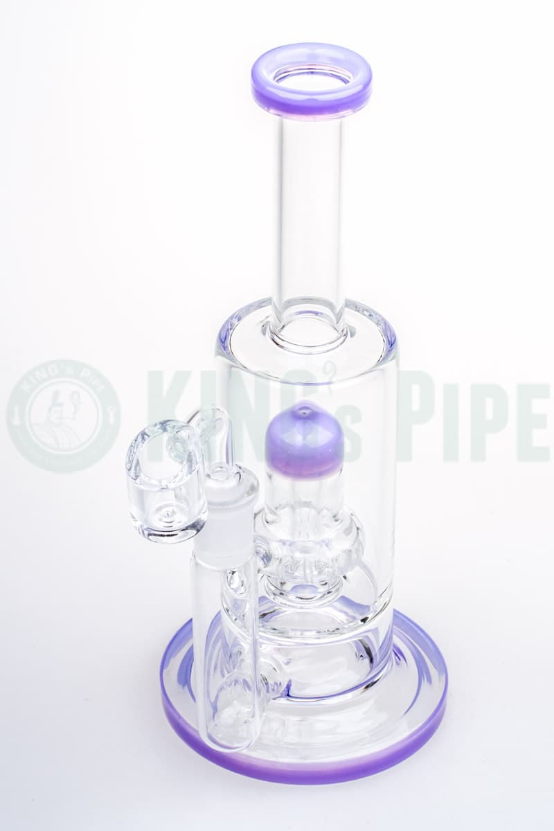 UFO Showerhead Perc Dab Rig with Purple Accent