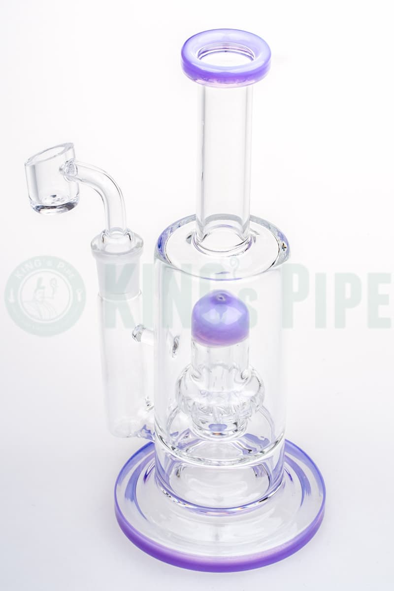 UFO Showerhead Perc Dab Rig with Purple Accent